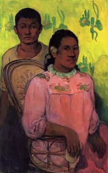 保羅 高更 Tahitian Woman and Boy